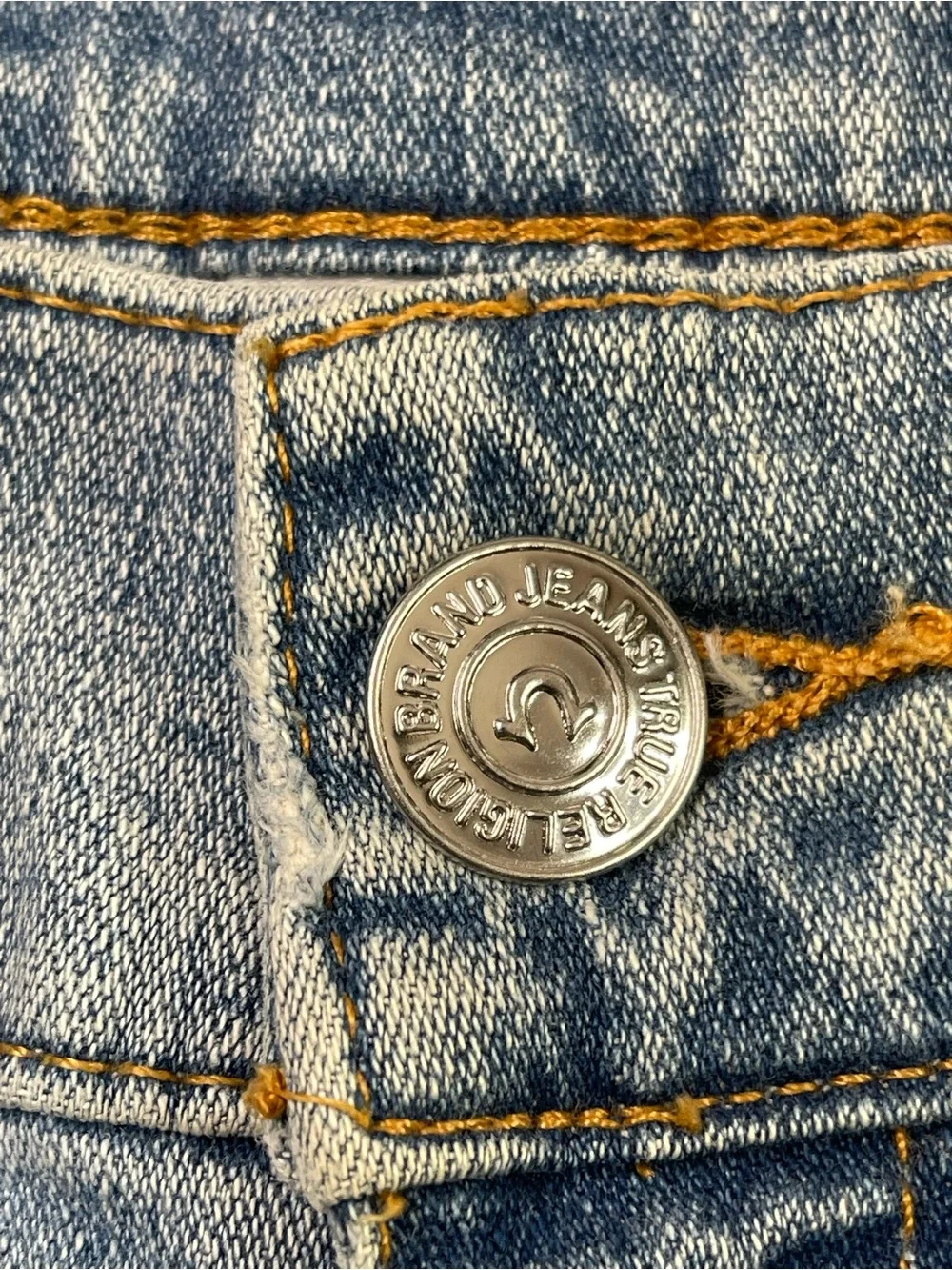True Religion Section Straight Bleach Splatter Jeans Size 32